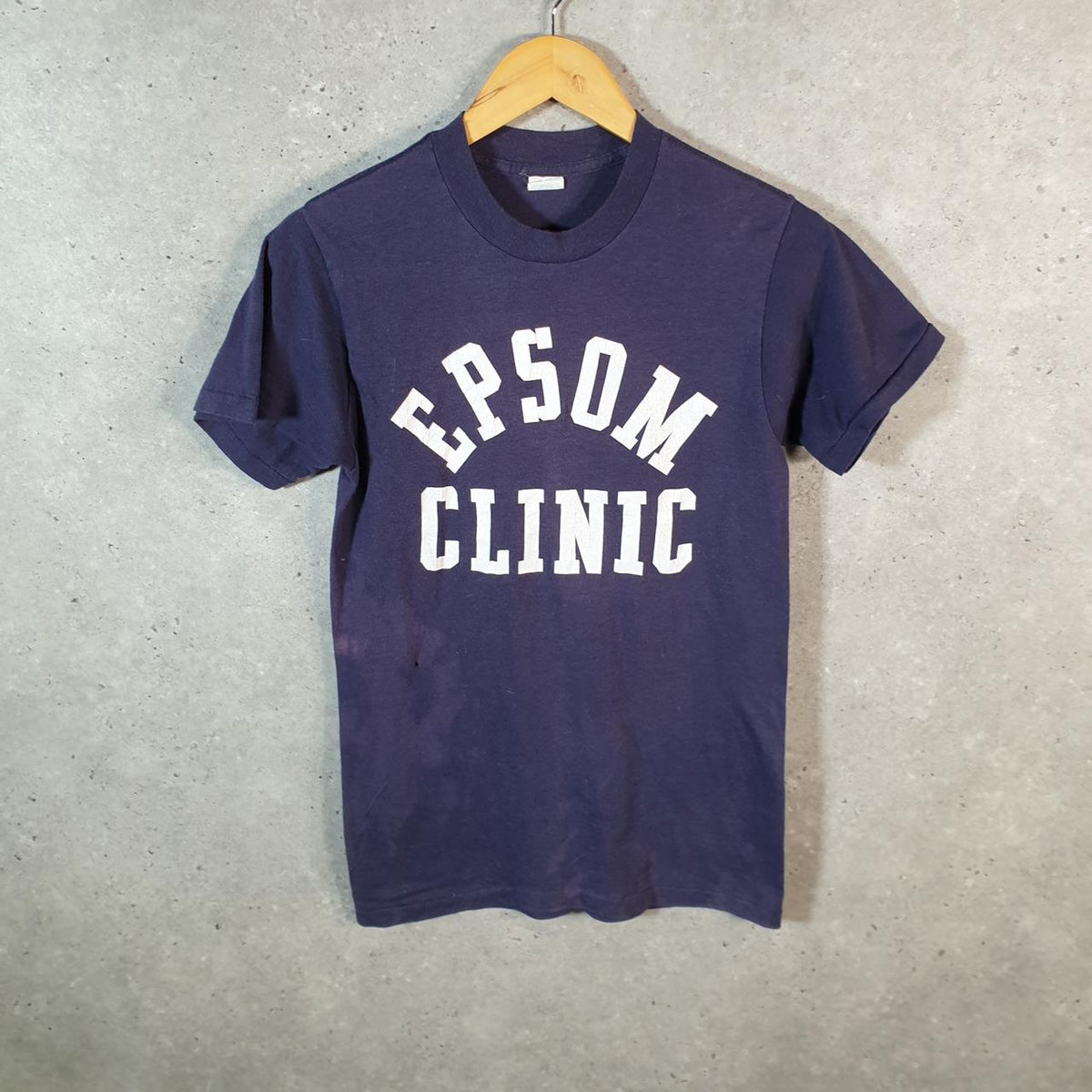Vintage Anvil Epsom Clinic USA 90s USA Single Stitch T Shirt Men’s XS Navy Blue C8037