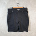 Vintage Lee Slim Shorts Jorts Cargo Womens W34 Black Relaxed Denim
