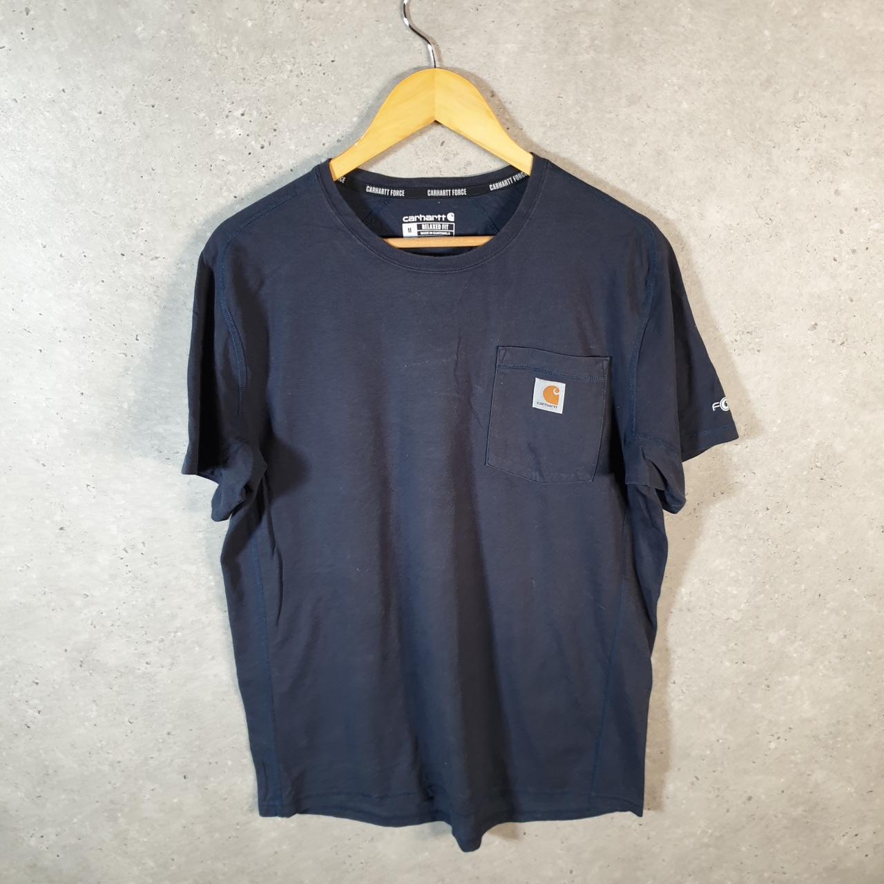 Vintage Carhartt Pocket T Shirt Men’s Medium Blue Workwear Chore Utility Relaxed Fit