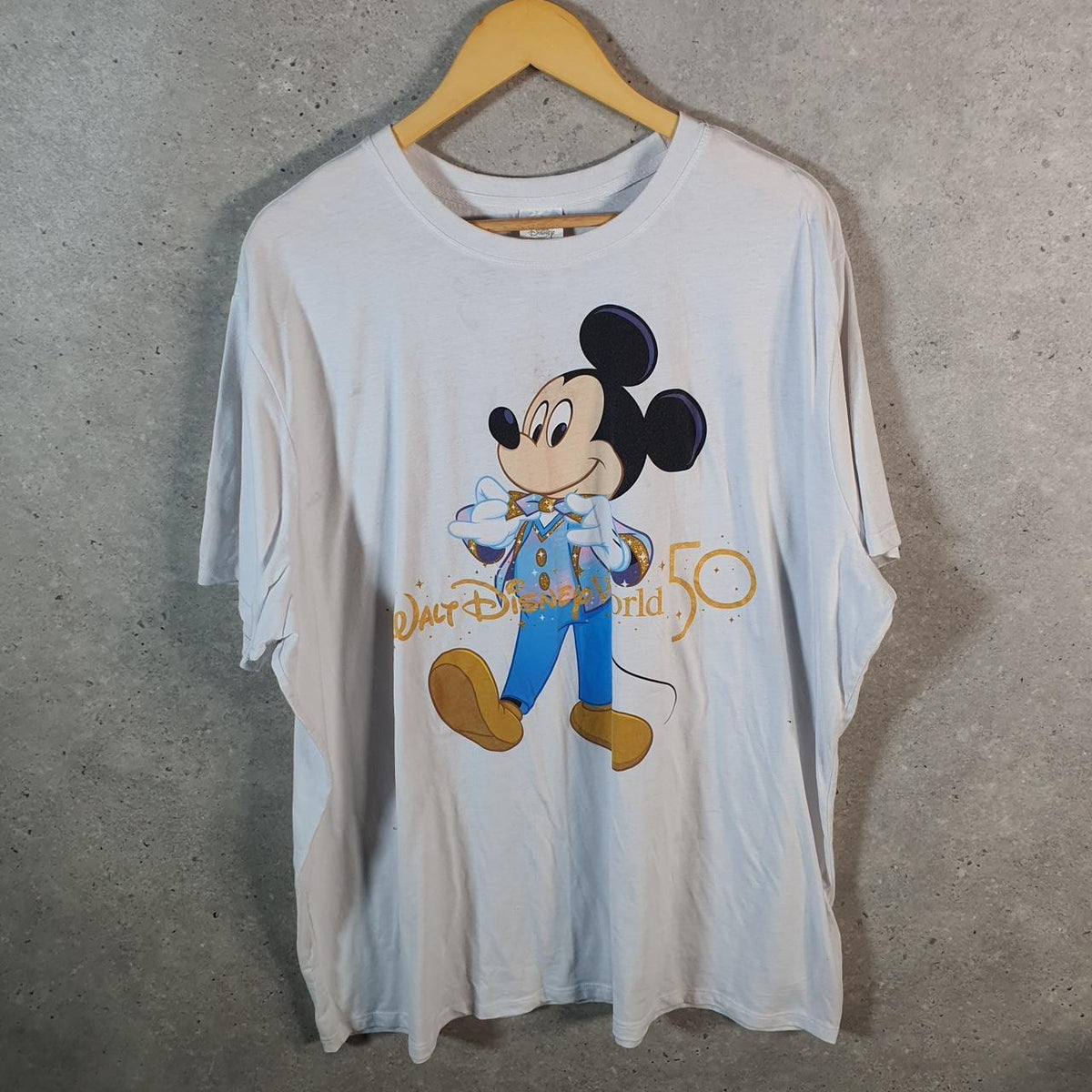 Vintage Disney Land Mickey Mouse T Shirt Men’s 3XL White Graphic Cartoon