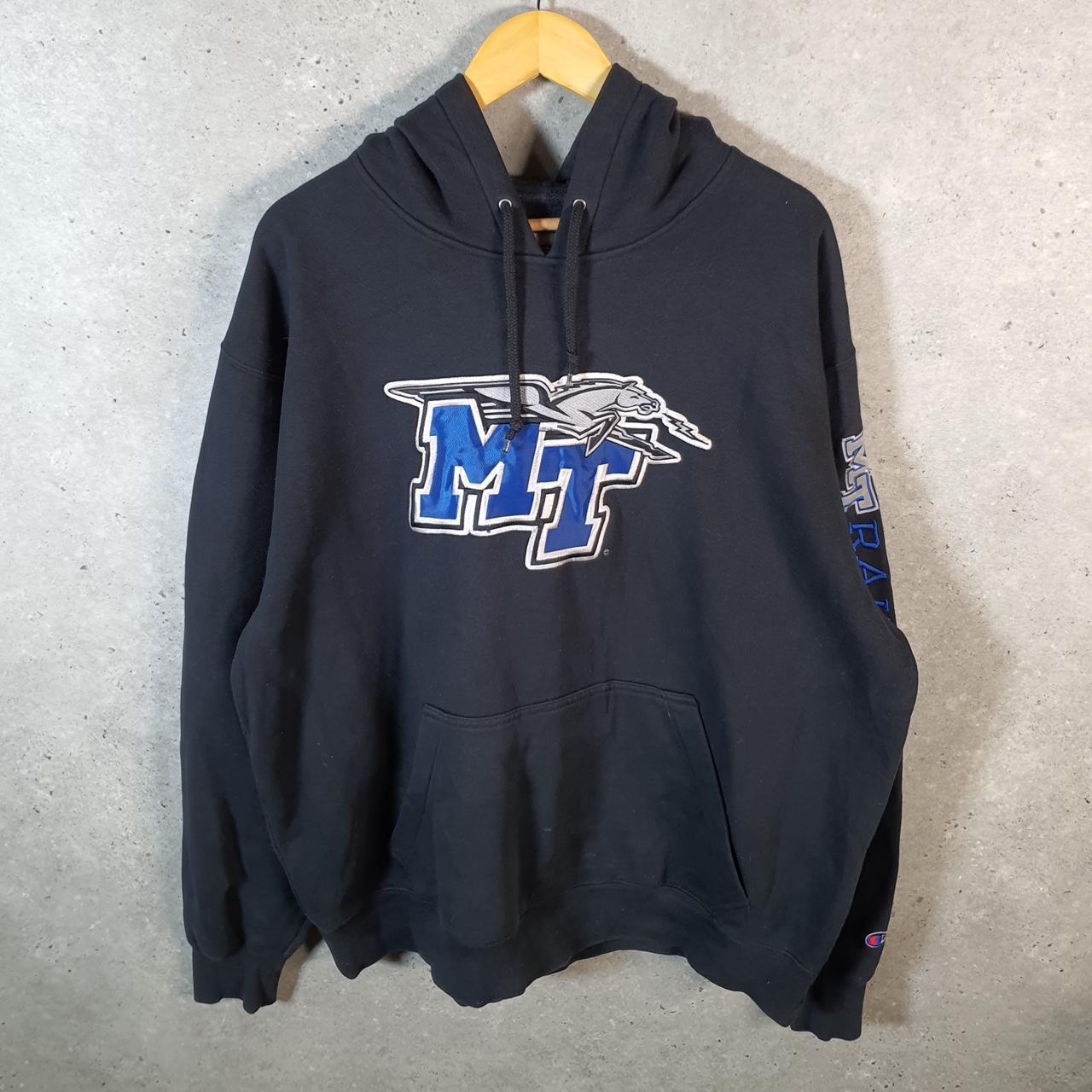 Vintage Champion Hoodie Men’s XL Black Pro Sport MT Raiders Pullover