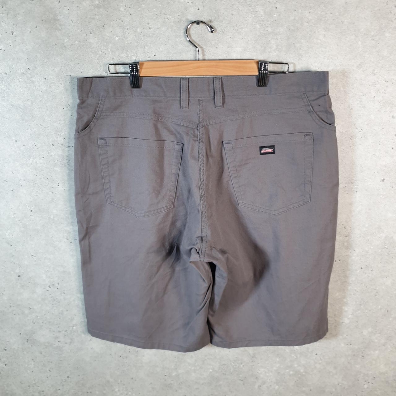 Vintage Dickies Baggy Chino Shorts Jorts Cargo Mens W38 Grey Relaxed Fit