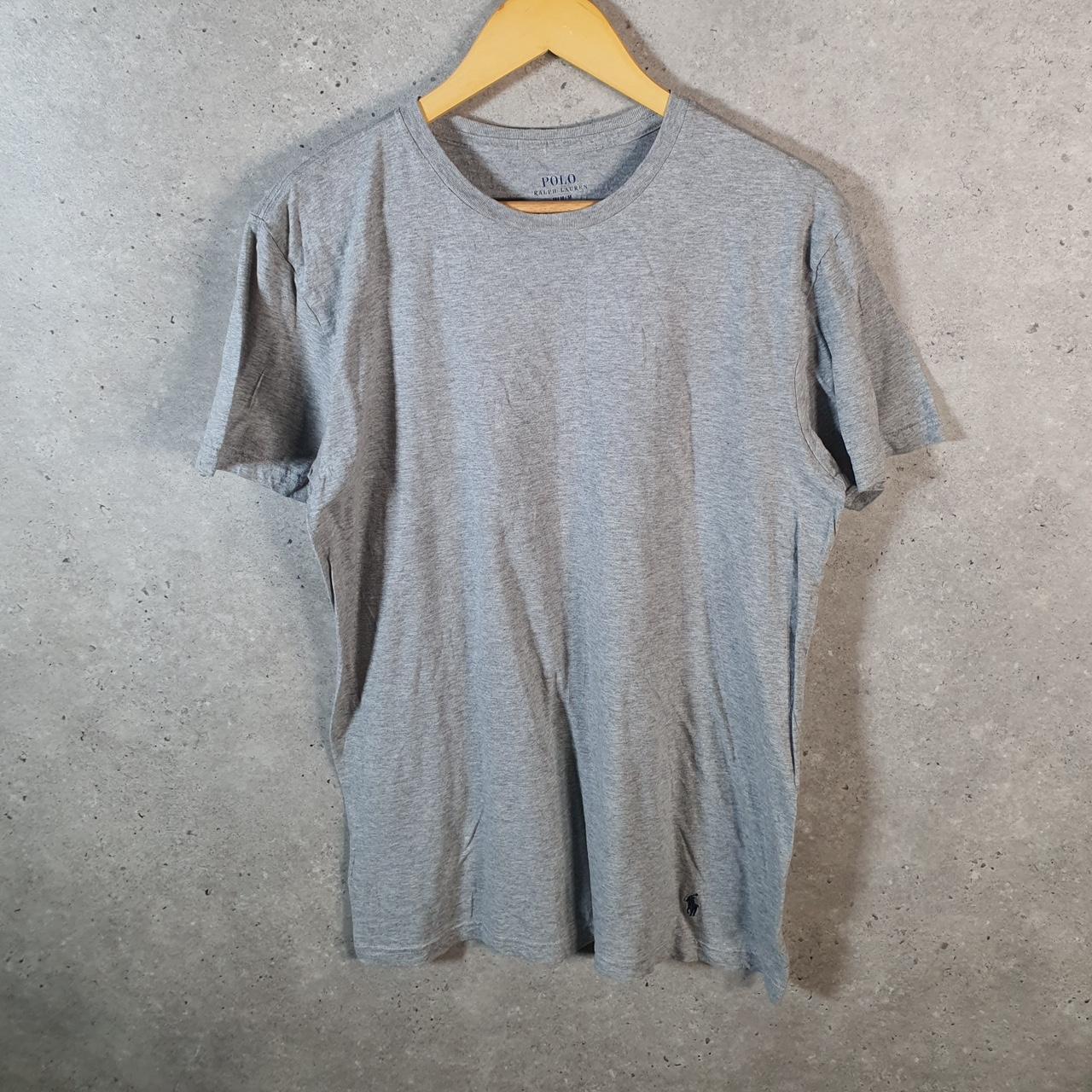 Vintage Ralph Lauren Polo T Shirt Men’s Medium Grey Embroidered Pony Classic Fit C9117