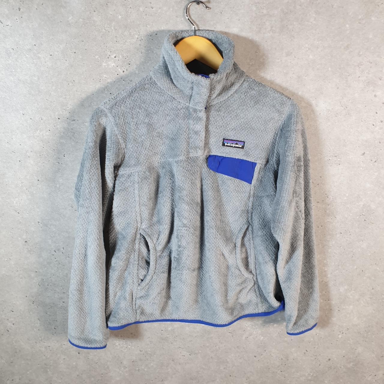 Vintage Patagonia Re Tool Half T-Snap Fleece Pullover Sweatshirt Womens Small Grey