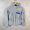Vintage Patagonia Re Tool Half T-Snap Fleece Pullover Sweatshirt Womens Small Grey