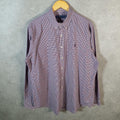 Vintage Ralph Lauren Button Down Shirt Men’s XL Red Checkered Classic Fit Cotton Pony