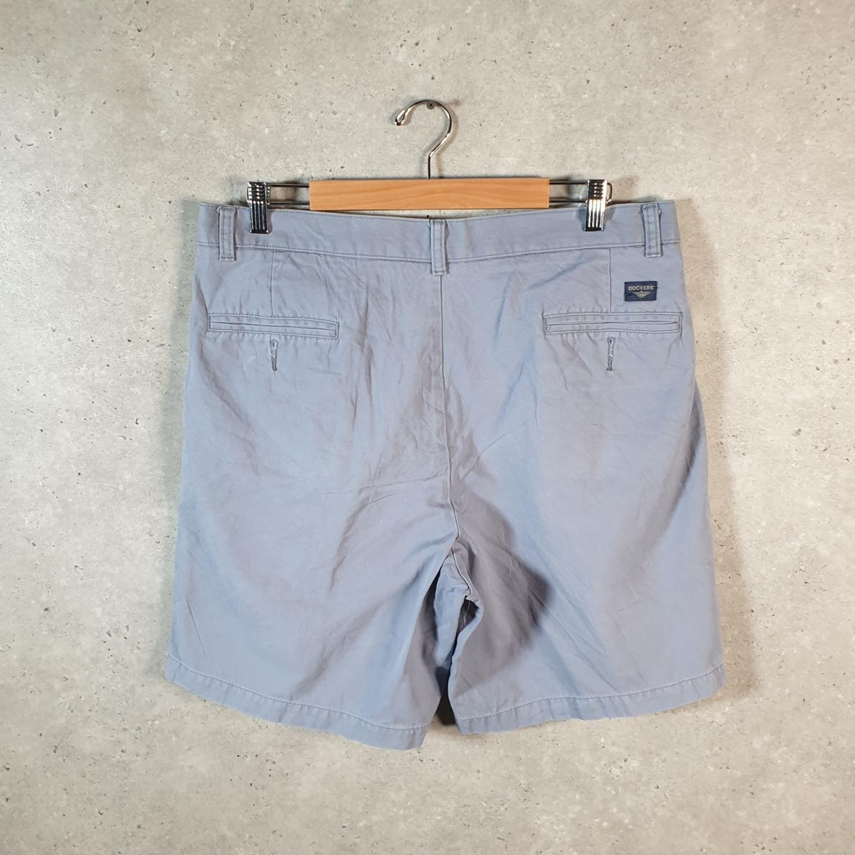 Vintage Dockers Chino Shorts Jorts Cargo Men’s W36 Grey Baggy Cotton A4287