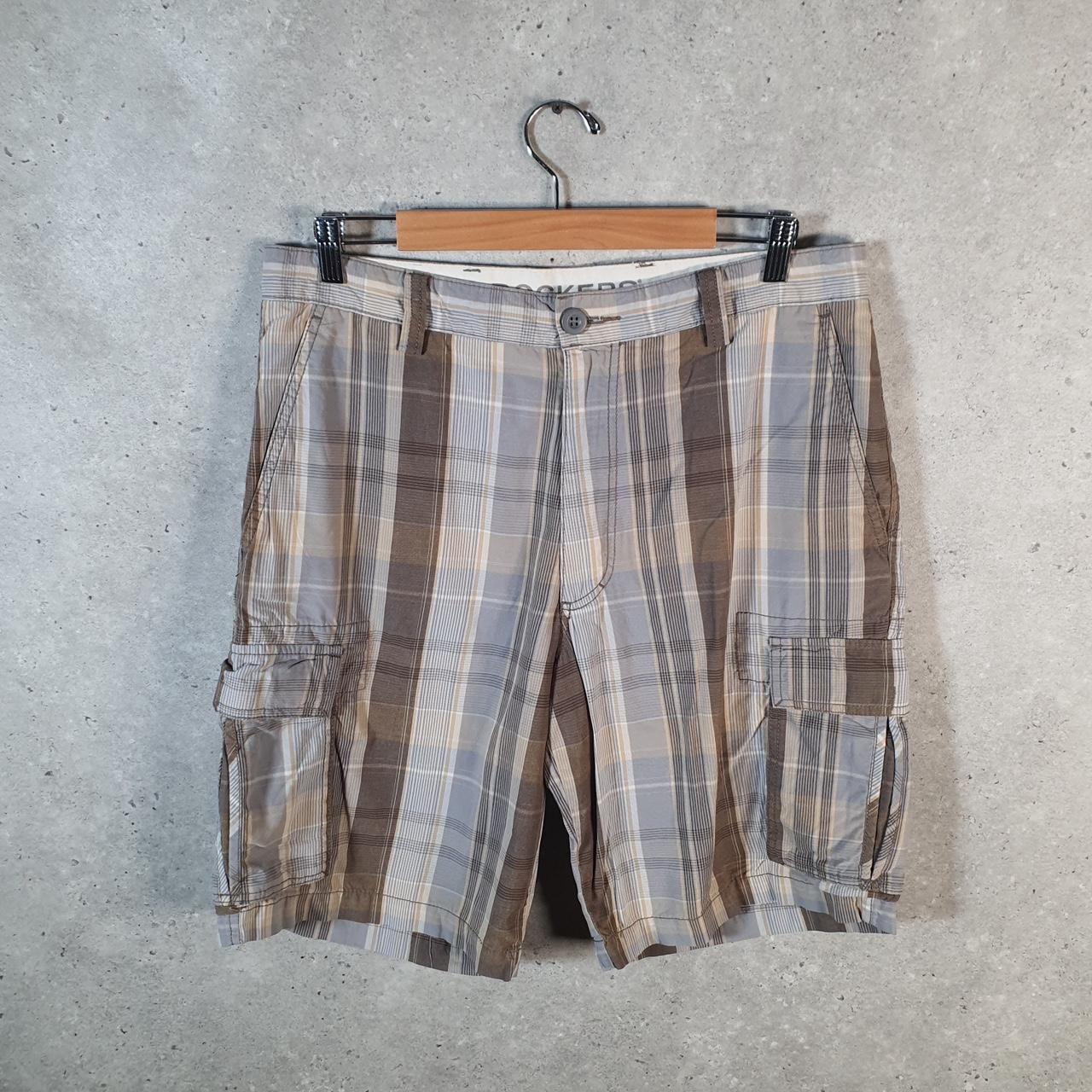 Vintage Dockers Chino Shorts Jorts Cargo Men’s W34 Checkered Baggy Cotton