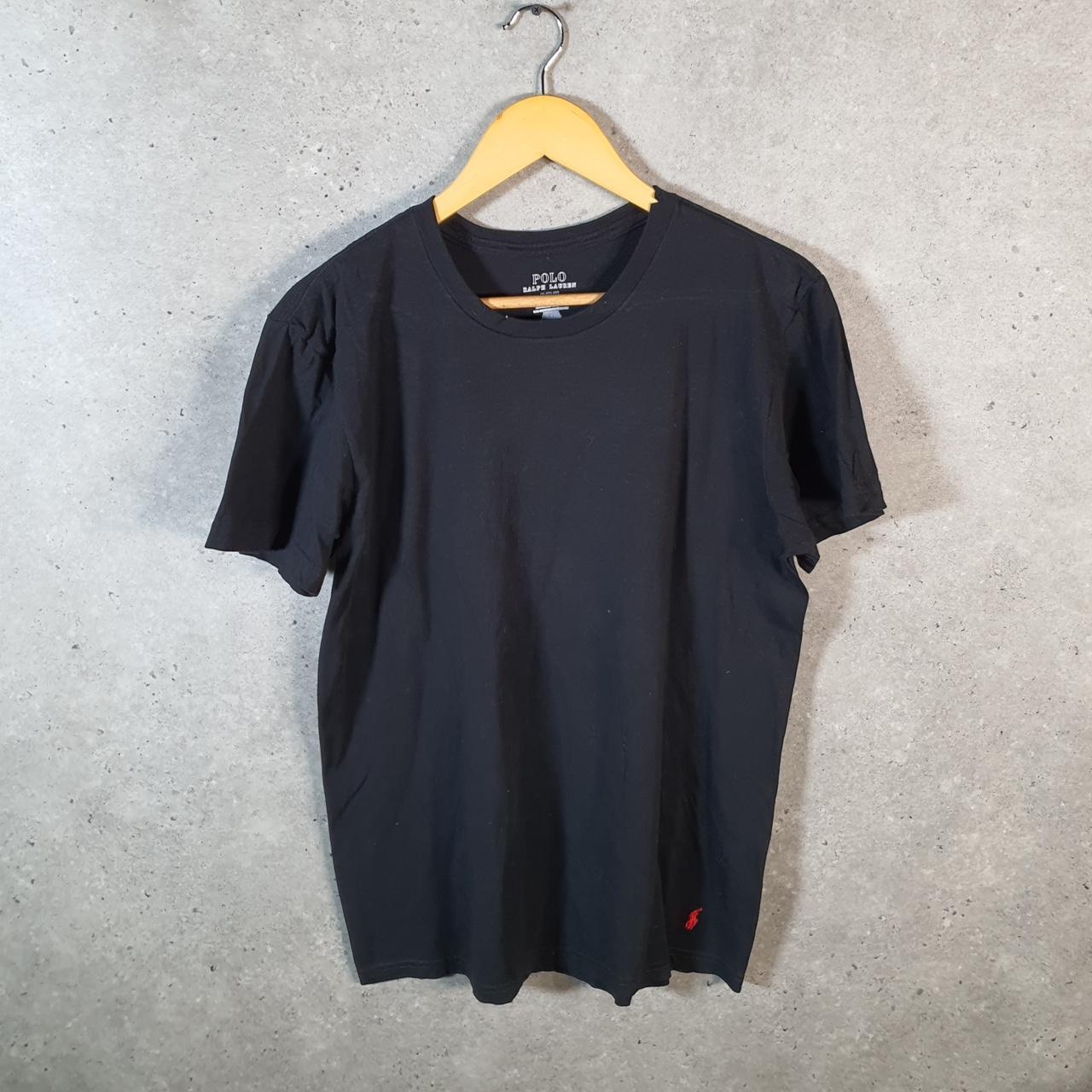 Vintage Ralph Lauren Polo T Shirt Men’s Medium Black Embroidered Pony Classic Fit C9139