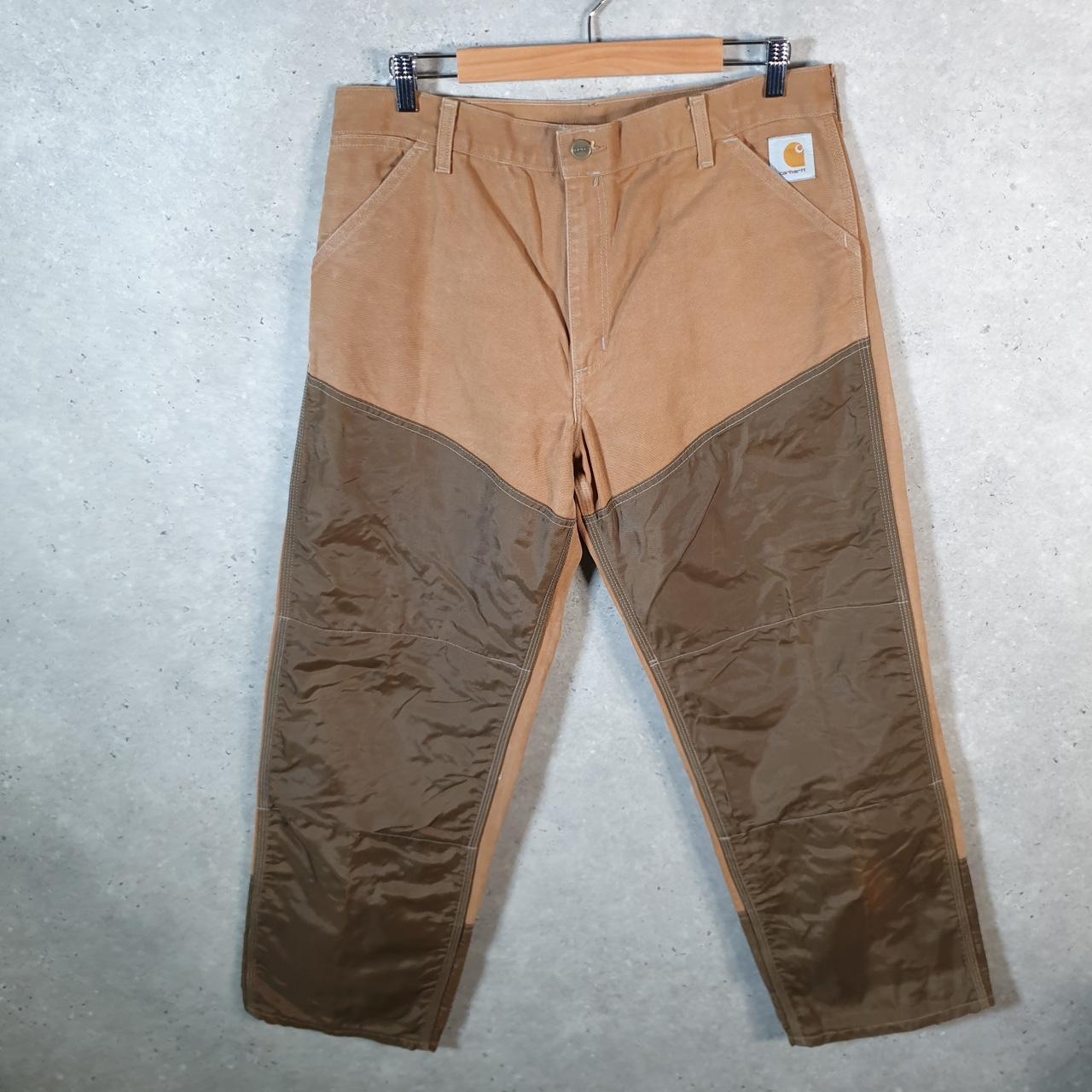 Vintage Carhartt Carpenter Double Knee Trousers Mens W34 L30 Brown Original Fit Workwear