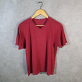 Vintage Ralph Lauren Polo T Shirt Men’s Small Burgundy Embroidered Pony Classic Fit C9680