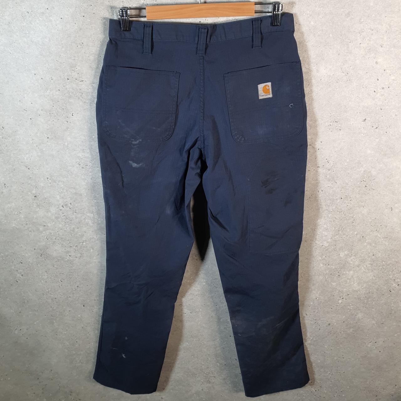 Vintage Carhartt Carpenter Trousers Mens W30 L30 Navy Blue Relaxed Fit Workwear USA