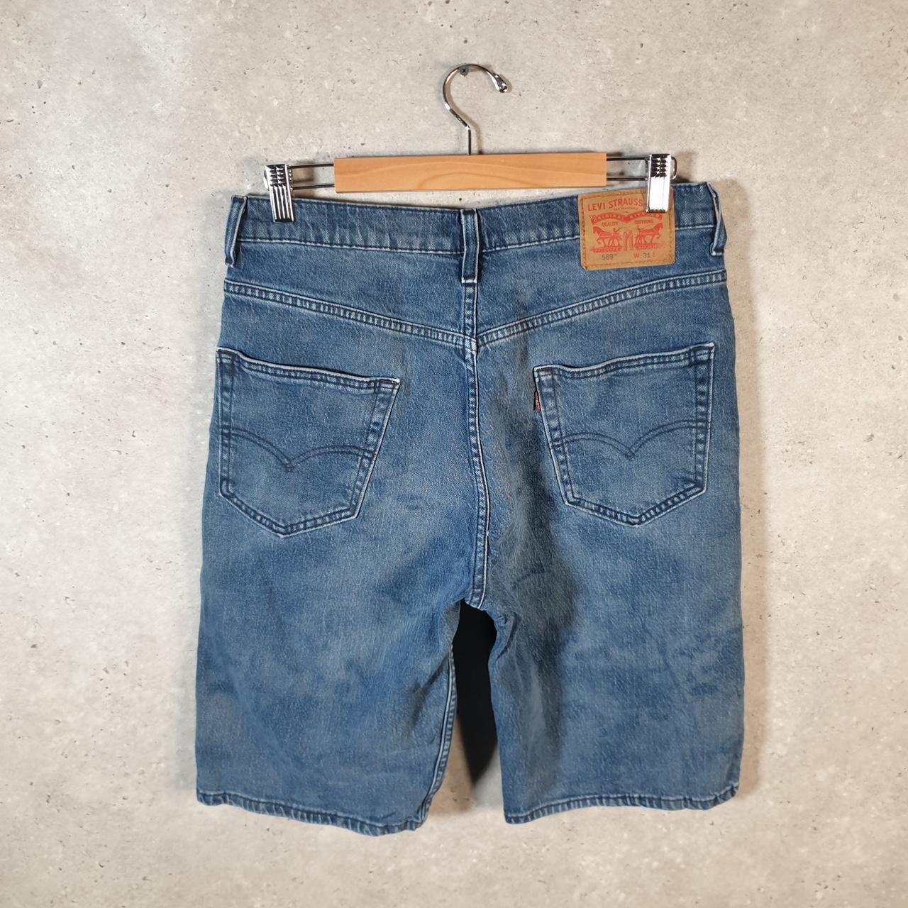 Vintage Levi’s 569 Baggy Shorts Jorts Cargo Men’s W31 Blue Relaxed Denim