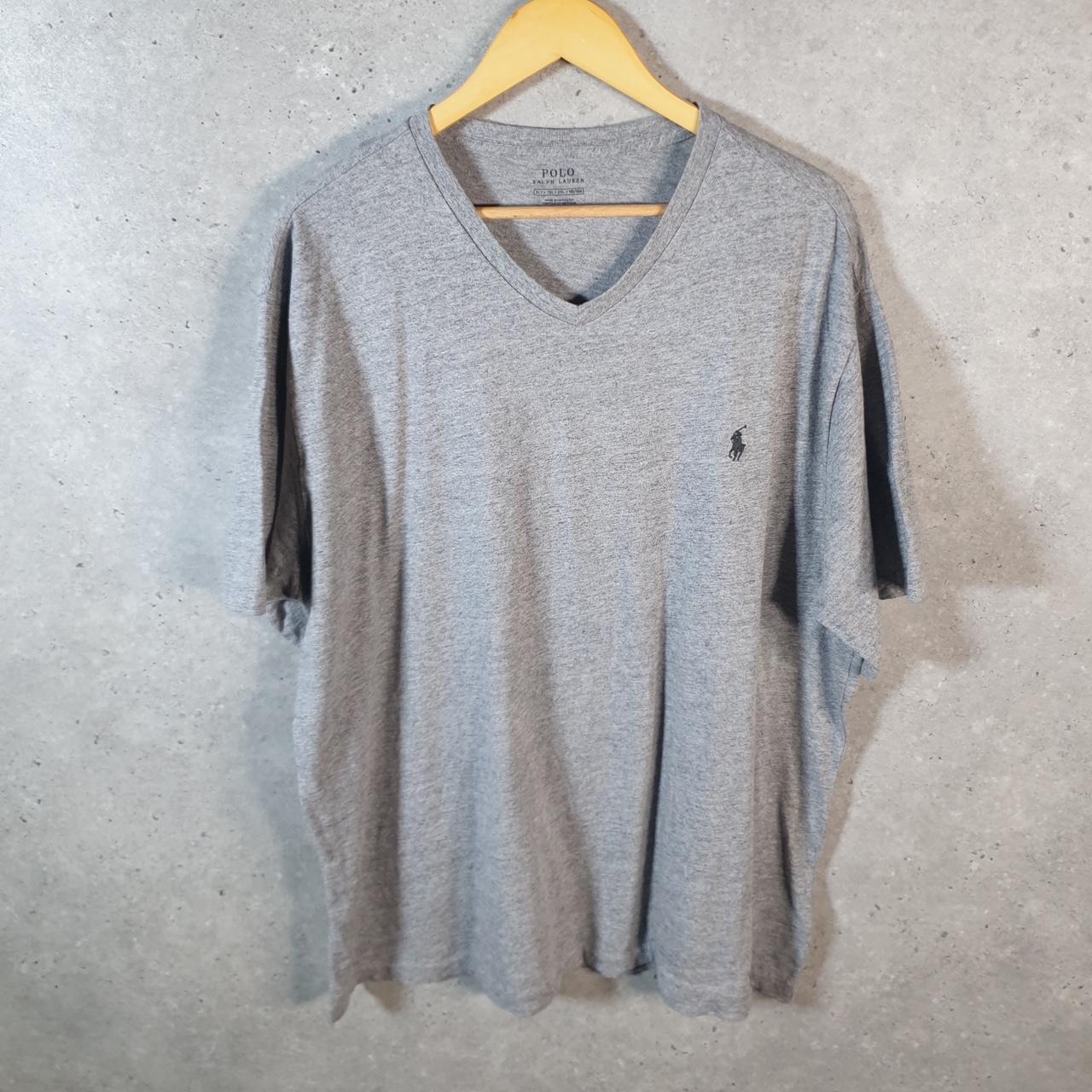 Vintage Ralph Lauren Polo T Shirt Men’s XL Tall Grey Embroidered Classic Fit Pony C9067