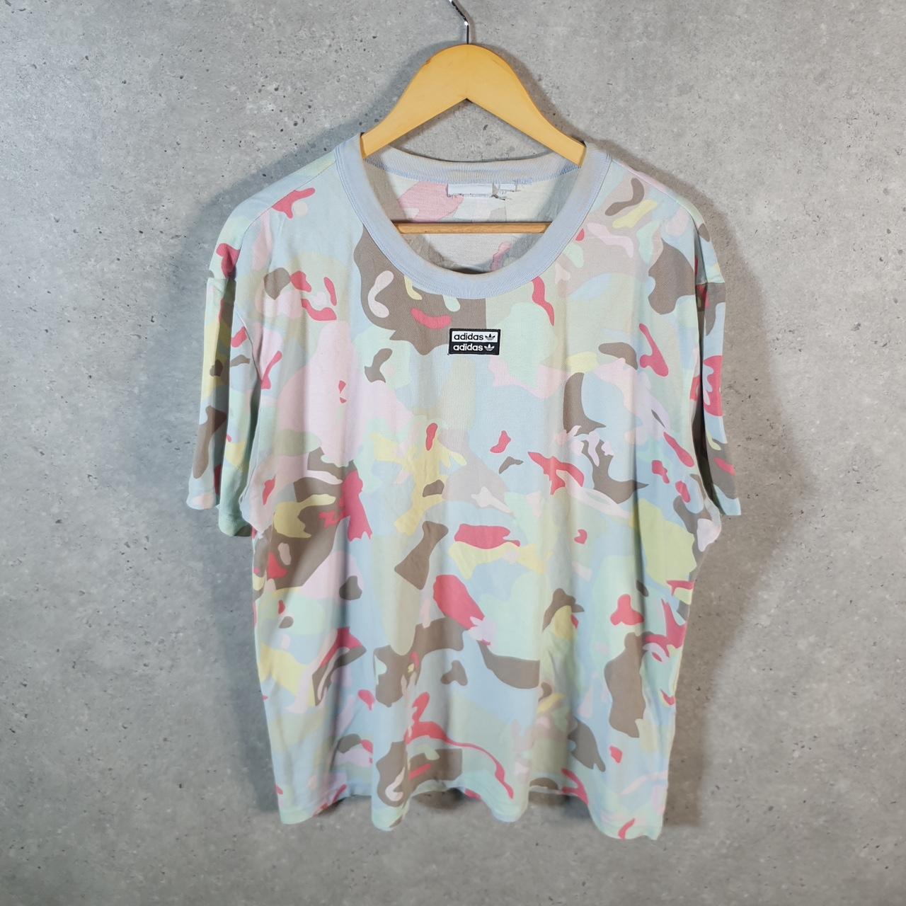 Vintage Adidas Army Camouflage T Shirt Mens Large Camo Trefoil Logo Athletic