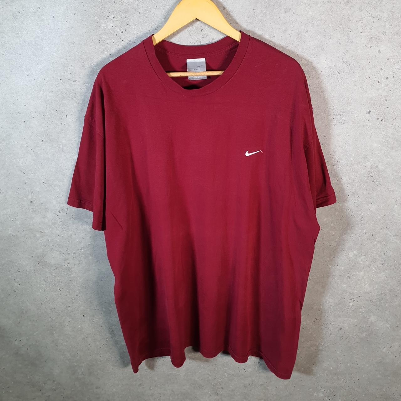 Vintage Nike 90s Swoosh T Shirt Shirt Men’s 2XL Red Embroidered Logo Athletic C9581