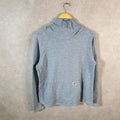 Vintage Carhartt Hoodie Womens Large Blue Pullover Blank USA Slightly Fitted