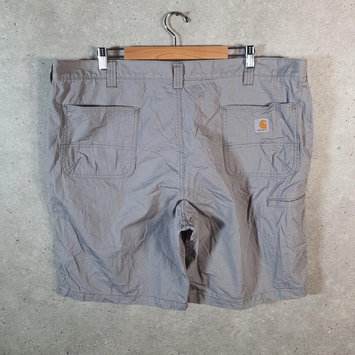 Vintage Carhartt Baggy Carpenter Shorts Jorts Cargo Men’s W44 Grey Relaxed Fit Workwear Big Fish Vintage