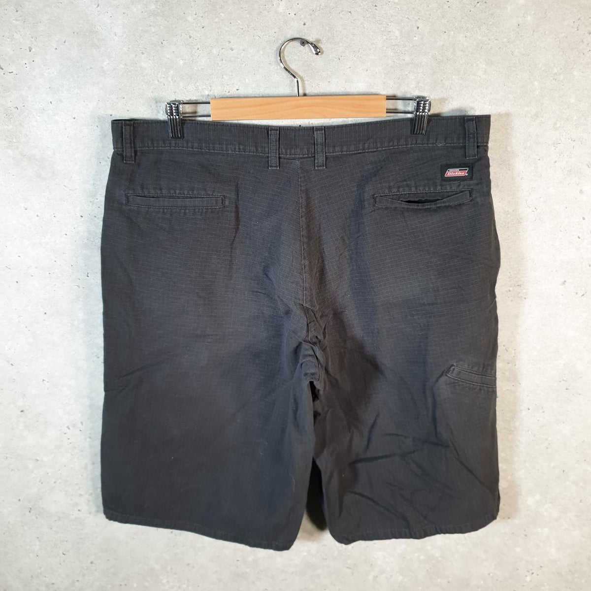 Vintage Dickies Baggy Chino Shorts Jorts Cargo Mens W38 Black Relaxed Fit