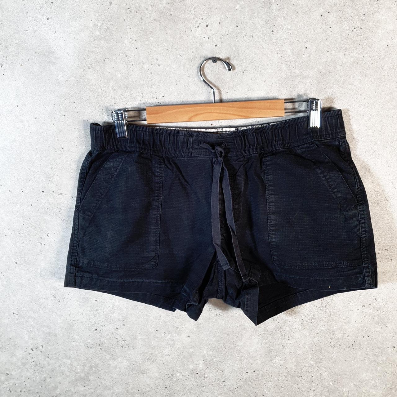 Vintage The North Face TNF Shorts Jorts Chino Cargo Womens Large Black Baggy Cotton