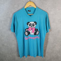 Vintage Screen Stars Indianapolis Teddy Bear 90s Single Stitch T Shirt Men’s Large Blue