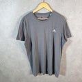 Vintage Adidas Spellout T Shirt Mens XL Grey Three Stripes Athletic Logo