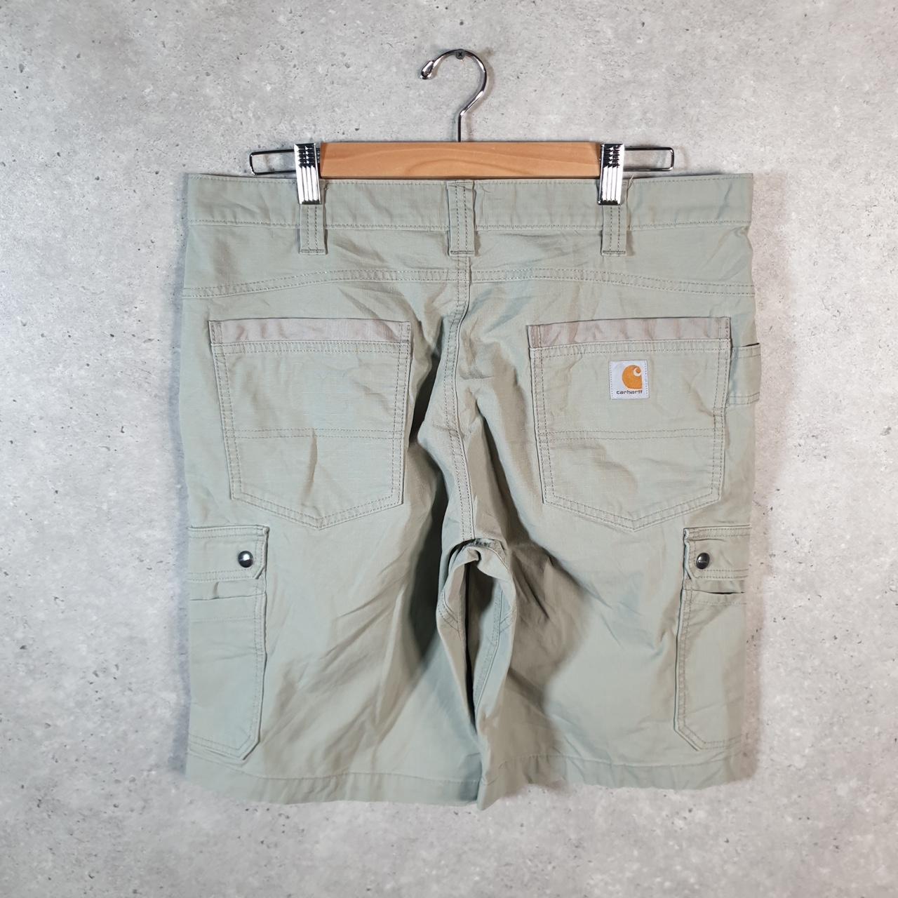 Vintage Carhartt Baggy Carpenter Shorts Jorts Cargo Men’s W36 Green Relaxed Fit Workwear