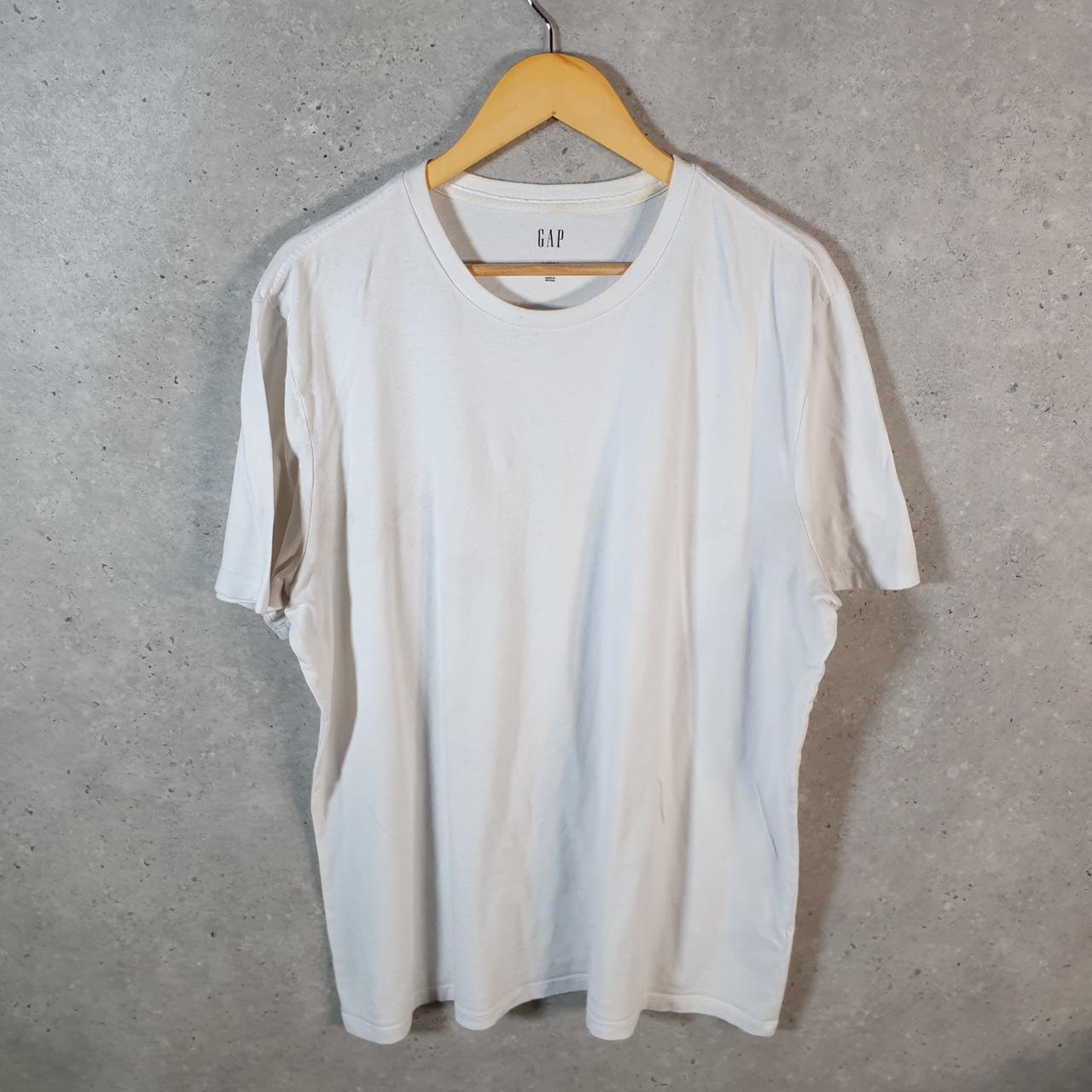 Vintage Gap T Shirt Men’s XL White Logo Classic Fit Blank Baggy