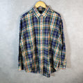 Vintage Ralph Lauren Button Down Shirt Men’s Large Yellow Checkered Blake Fit Pony