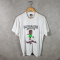 Vintage Screen Stars Best Halleyville Union 1993 USA Single Stitch T Shirt Men’s Large White Big Fish Vintage