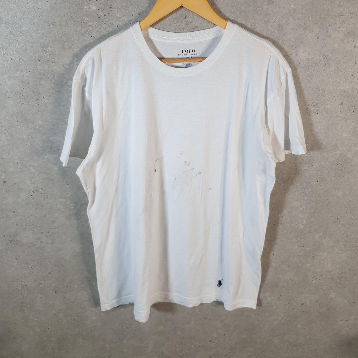 Vintage Ralph Lauren T Shirt Men’s Large White Classic Fit Embroidered Pony
