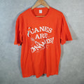 Vintage Sportswear Canes Are Dynamite USA Single Stitch T Shirt Men’s XL Orange C7771
