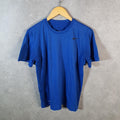 Vintage Nike Dri Fit Spellout T Shirt Men’s Medium Blue Logo Swoosh Athletic
