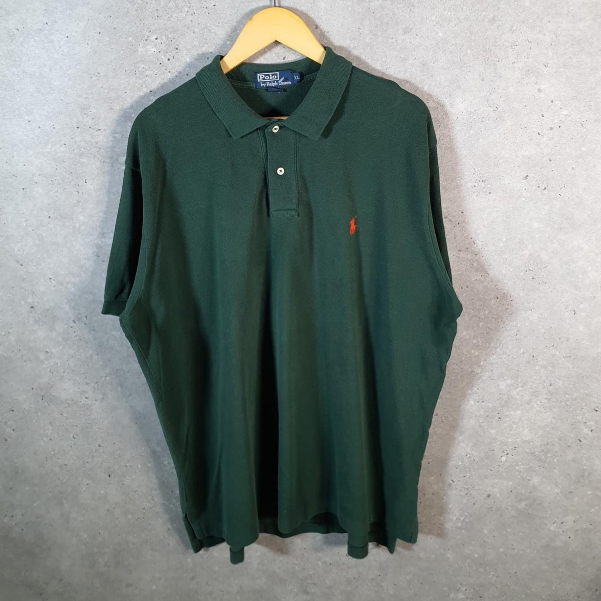 Vintage Ralph Lauren Polo Shirt Men’s XL Green Classic Fit Embroidered Pony