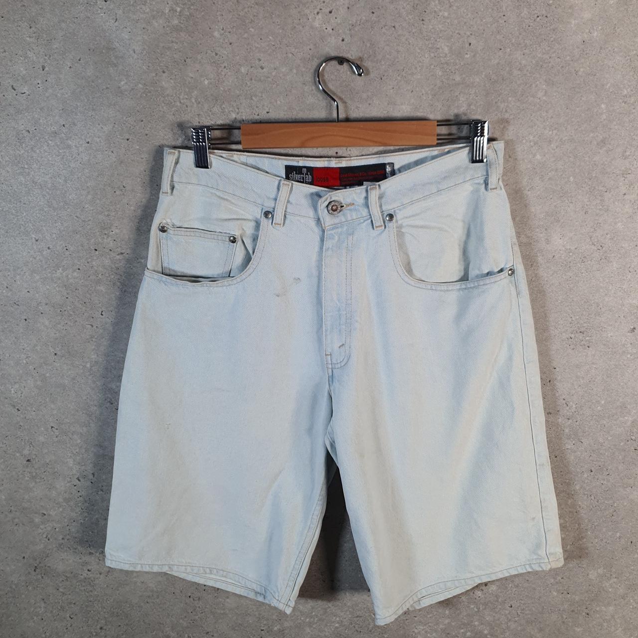 Vintage Levi’s Silver Tab Denim Jean Shorts Jorts Cargo Men’s W32 Blue Baggy Cotton