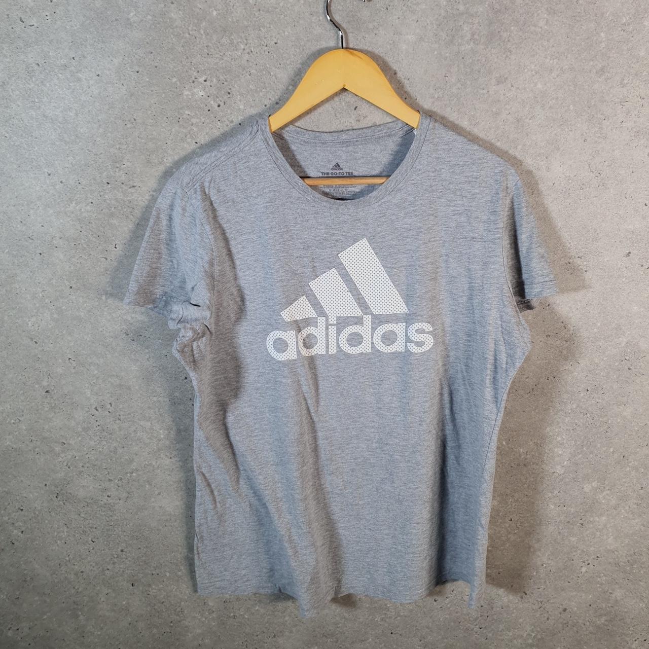 Vintage Adidas Go To Tee T Shirt Men’s Small Grey Three Stripes Logo Athletic