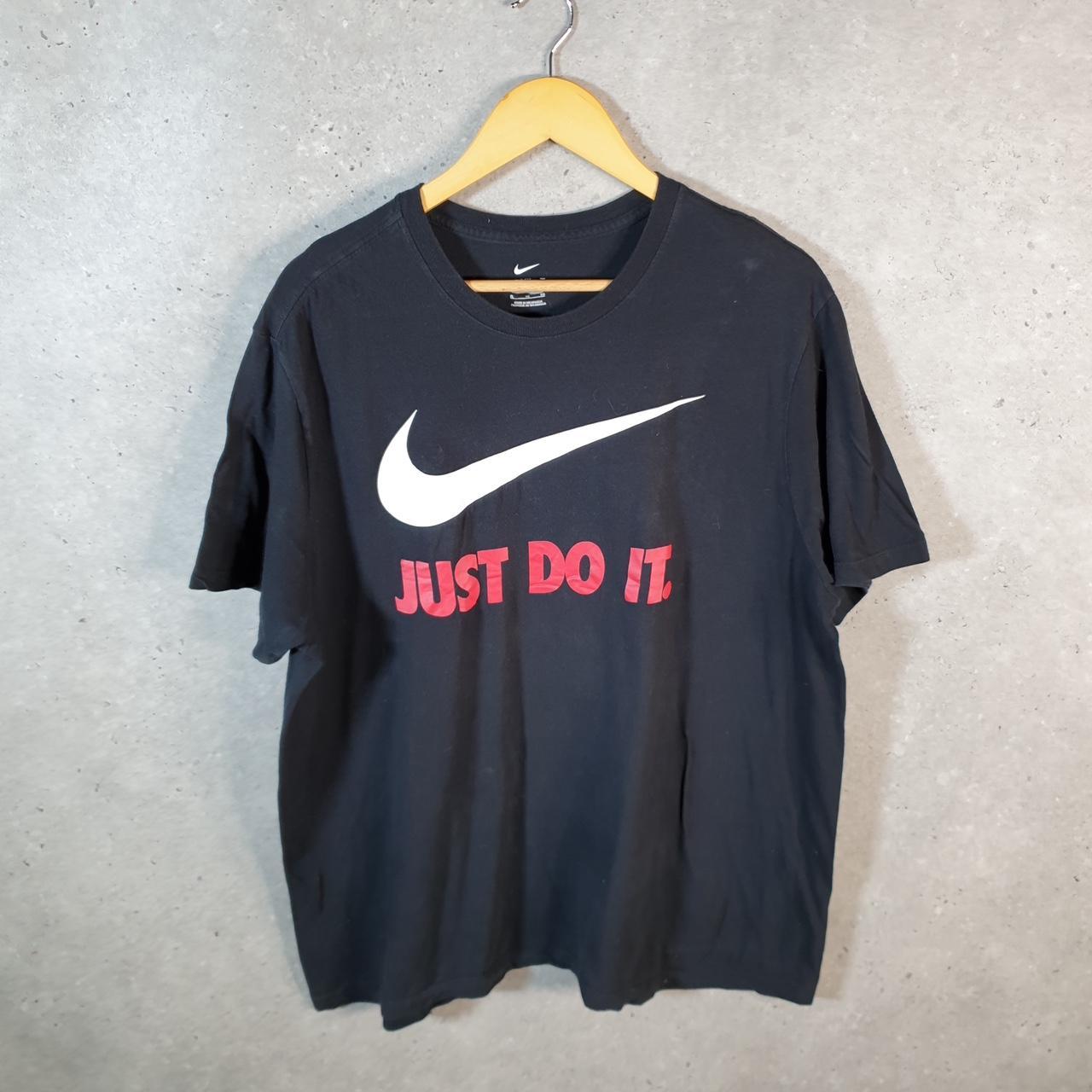 Vintage Nike Swoosh Spellout T Shirt Shirt Men’s XL Black Logo Athletic C9926