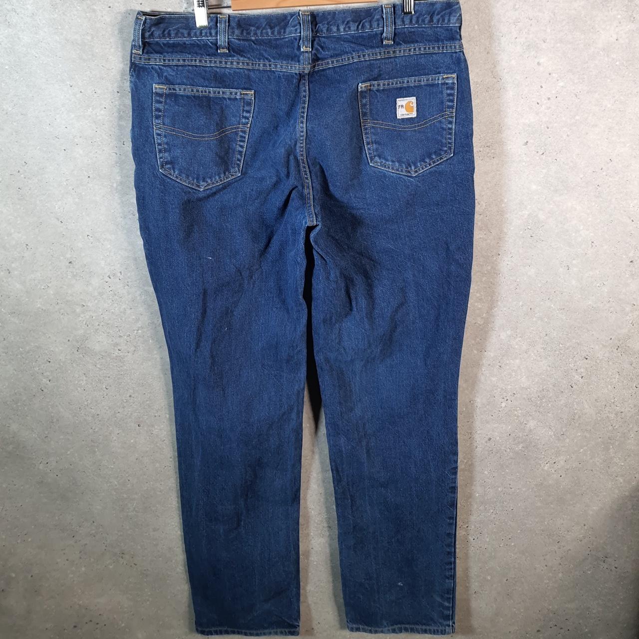 Vintage Carhartt FR Workwear Carpenter Jeans Mens W40 L38 Blue Denim Dungaree Fit USA