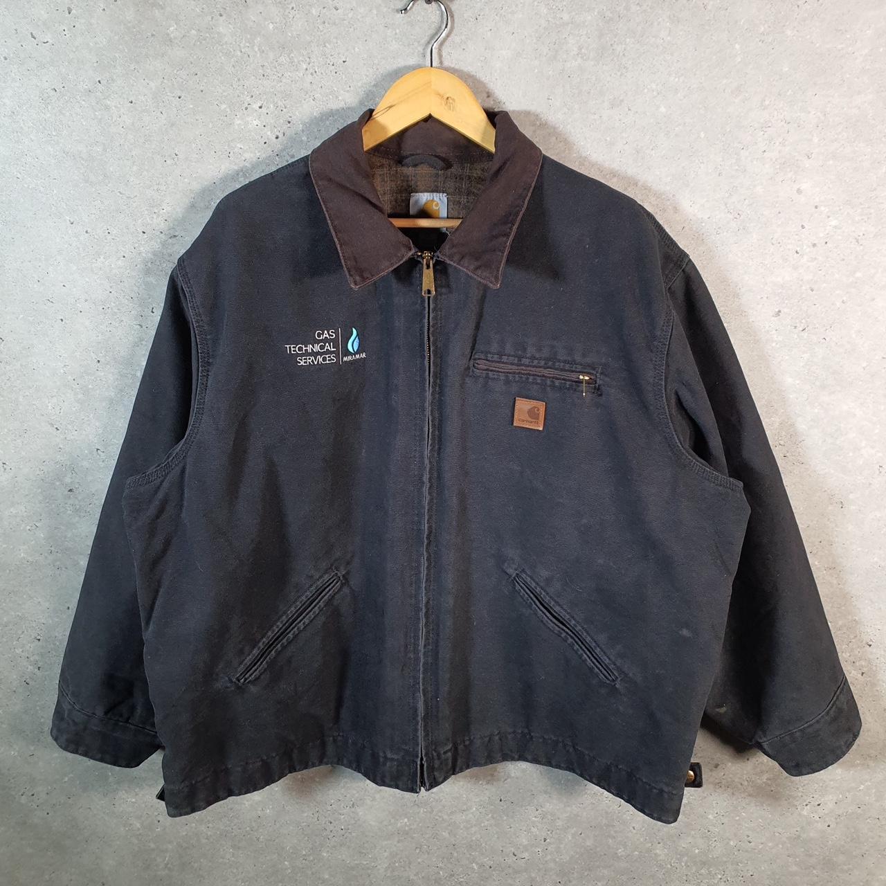 Vintage Carhartt Detroit Jacket Men’s 2XL Black J97 BLK Workwear Canvas USA G2109