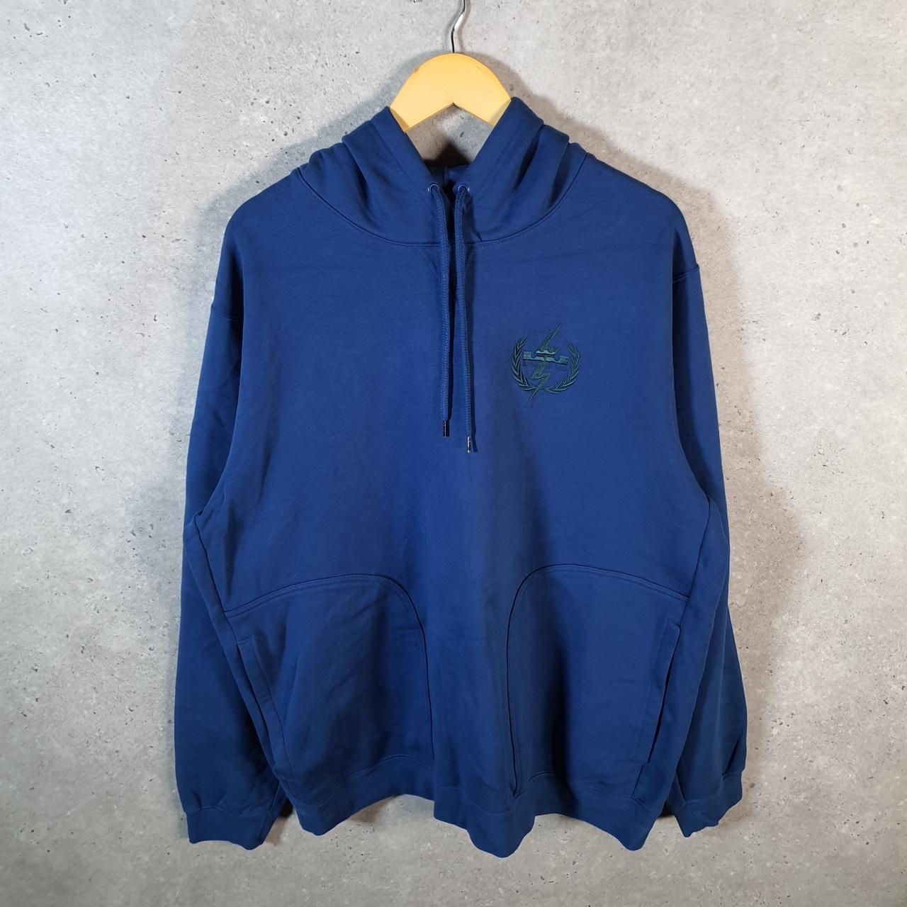 Vintage Nike SFG Basketball Hoodie Men’s Large Blue Swoosh Y2K Pullover Logo