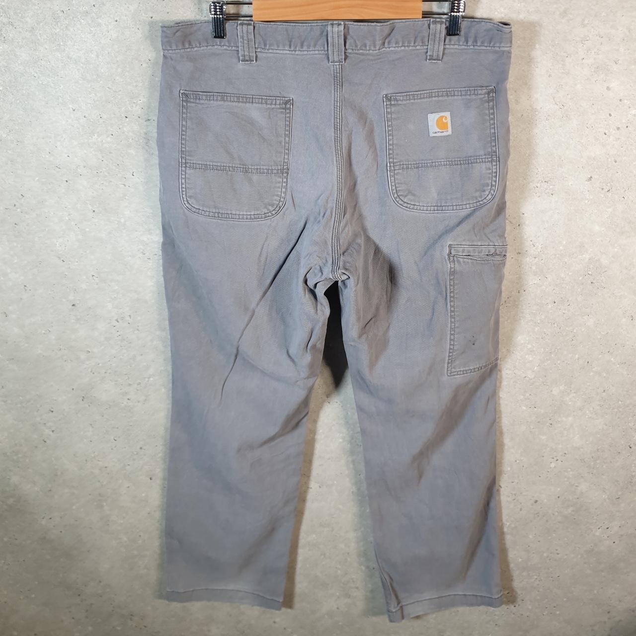Vintage Carhartt Carpenter Trousers Mens W38 L30 Grey Relaxed Fit Workwear