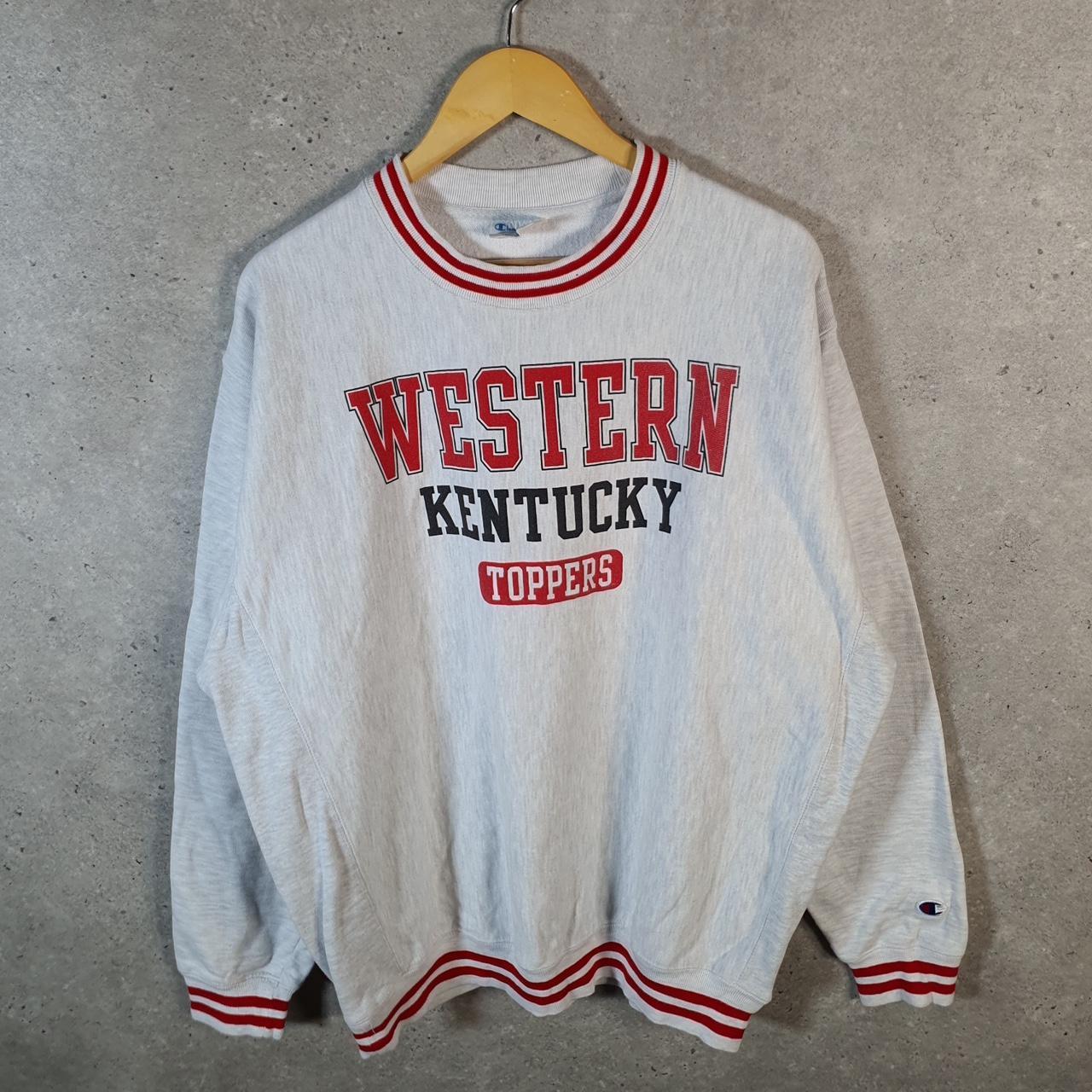 Vintage Champion Reverse Weave Western Kentucky ToppersSweatshirt Men’s XL Grey