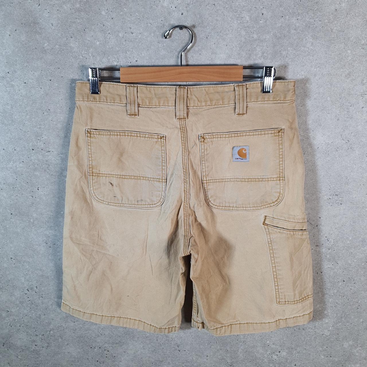 Vintage Carhartt Baggy Carpenter Shorts Jorts Cargo Men’s W33 Brown Relaxed Fit Workwear A4858