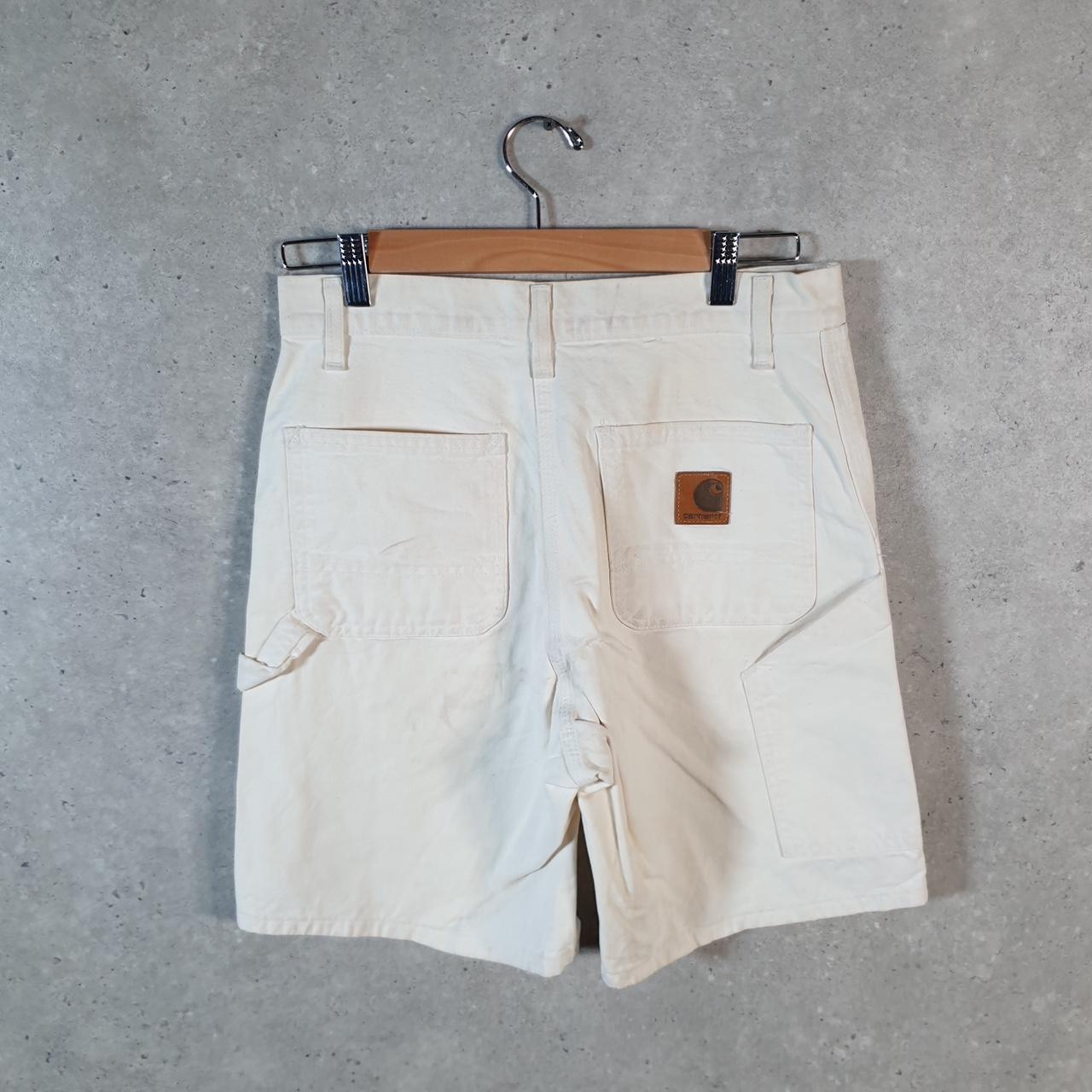 Vintage Carhartt Baggy Carpenter Shorts Jorts Cargo Men’s W30 Beige Original Fit Workwear
