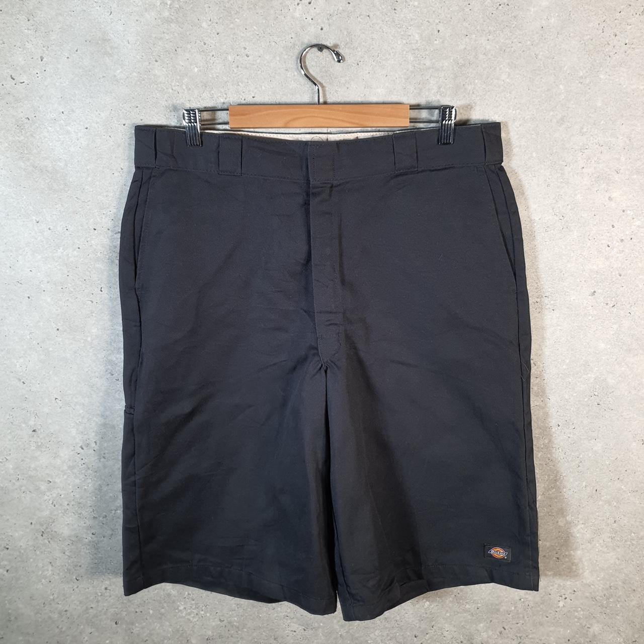 Vintage Dickies Baggy Chino Shorts Jorts Cargo Mens W38 Black Loose Fit