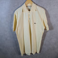 Vintage Lacoste Polo Shirt Men’s Large Yellow Regular Fit Embroidered Logo