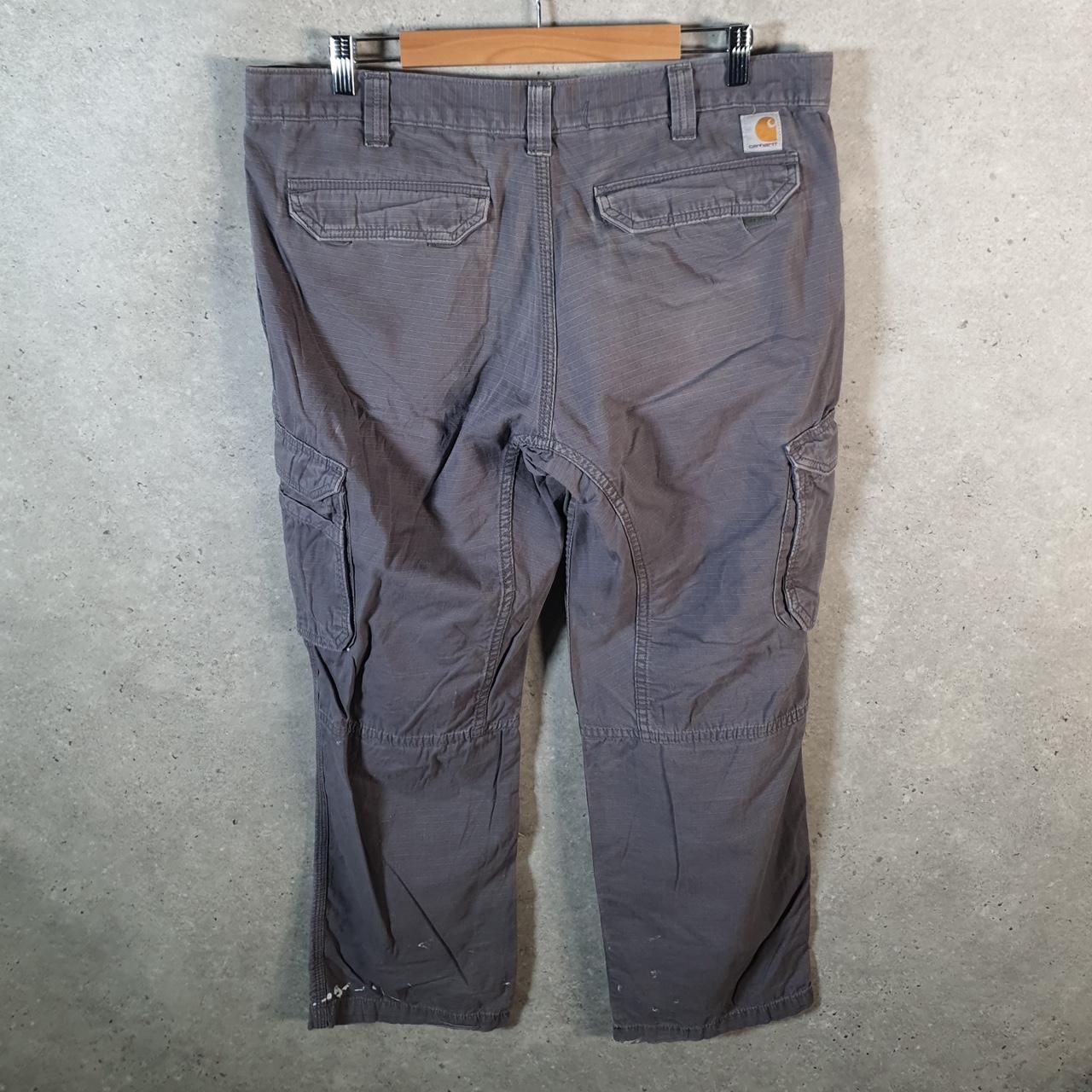 Vintage Carhartt Carpenter Trousers Mens W38 L30 Grey Relaxed Fit Workwear Thrashed