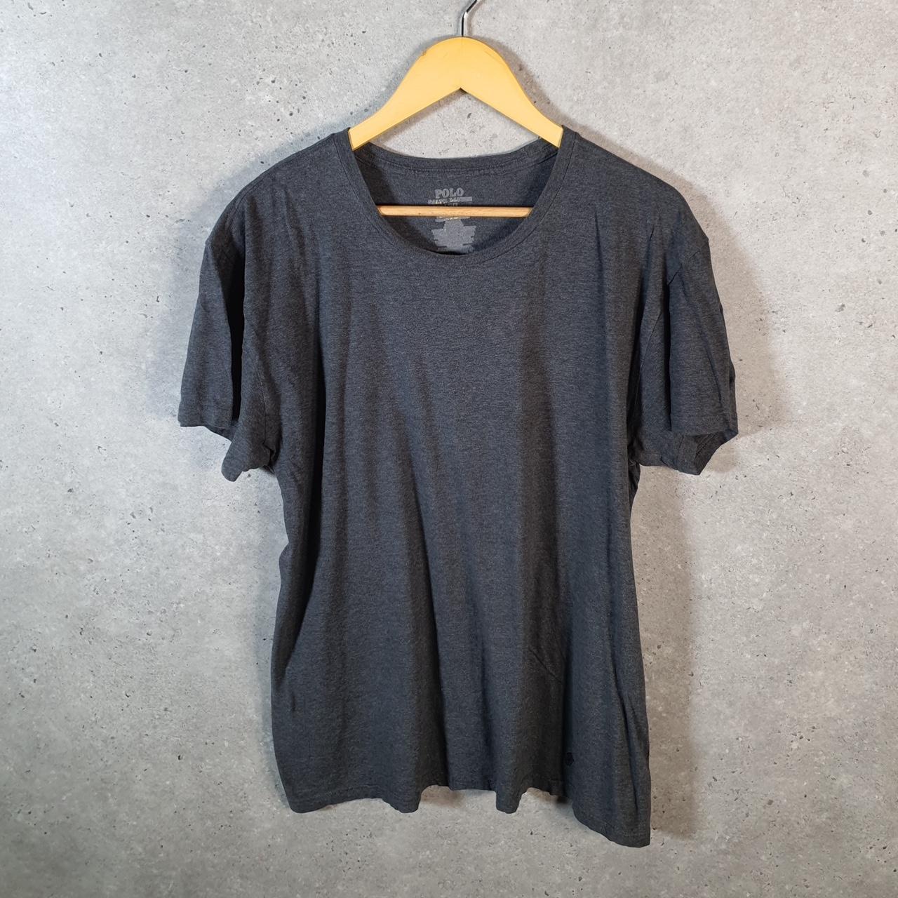 Vintage Ralph Lauren Polo T Shirt Men’s Large Grey Embroidered Pony Classic Fit C9116