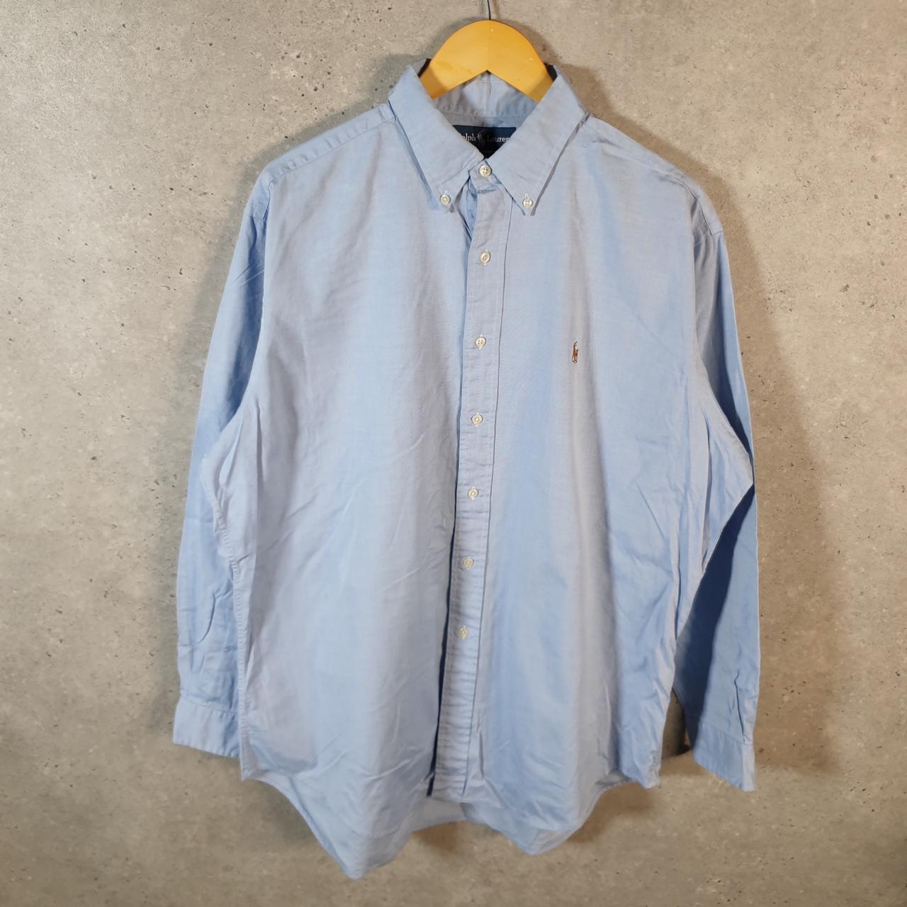 Vintage Ralph Lauren Button Down Shirt Men’s XL Blue Yarmouth Fit Pony Cotton