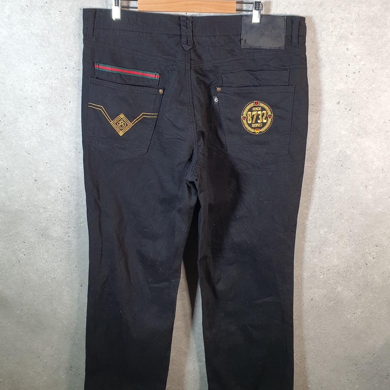 Vintage Eight 732 Baggy Y2K Hip Hop Jeans Mens W42 L34 Black Denim Wide Leg Big Fish Vintage
